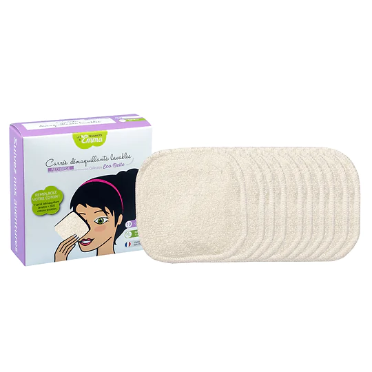 Bamboo Make-up Remover Square Unbleached