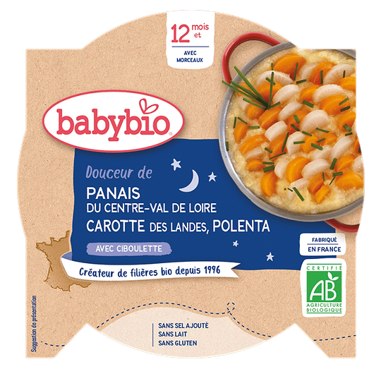 Parsnip Carrot & Polenta Plate + 12 months Organic