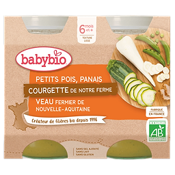 Parsnips Zucchini & Farm Veal + 6 months Organic