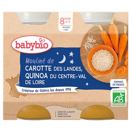 Mouliné Carotte des Landes & Quinoa + 8 mois