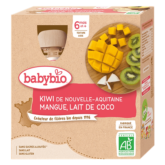 Kiwi d'Aquitaine Mangue & Lait de Coco + 6 mois