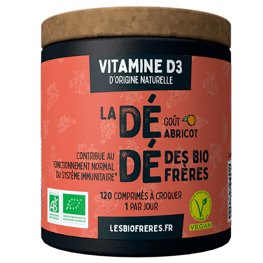 Vitamine D3 (400 UI) goût abricot x120