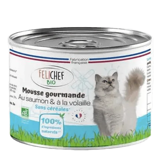 Wet Pet Food Mousse Poultry Cat Organic
