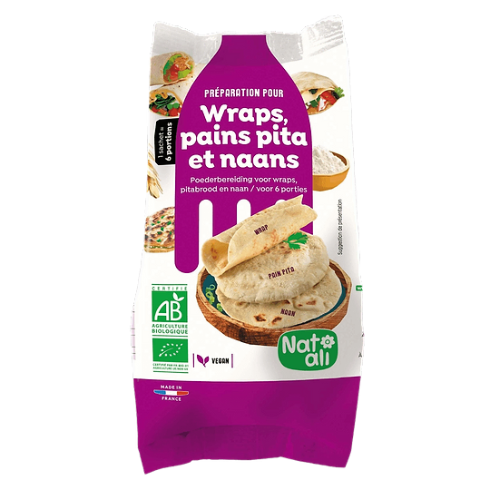 Naan Pita Wrap Preparation Organic