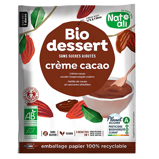 Cocoa Cream Dessert Preparation Organic
