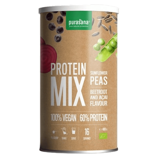 Vegan pea protein powder mix acai Organic