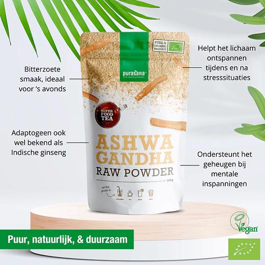 Vegan ashwagandha powder bio Organic