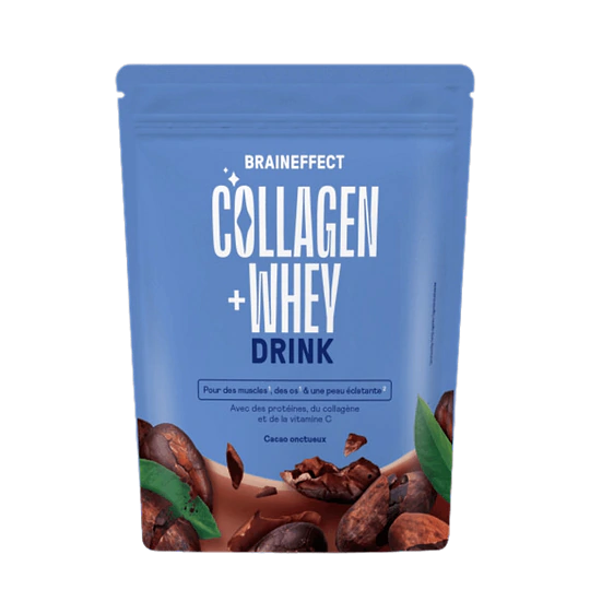 Poudre Protéinée Whey & Collagène Chocolat (70% Protéine)