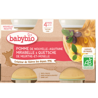 Baby Food Puree Apple Mirabelle from 4 months Organic