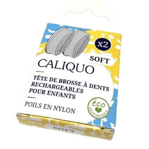Set of 2 refills for children's toothbrushes - soft Organic