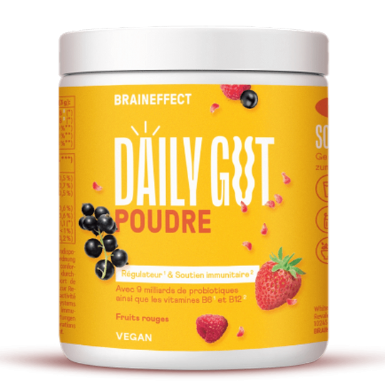 Probiotiques Poudre Fruits Rouge DAILY GUT - Cure 1 Mois