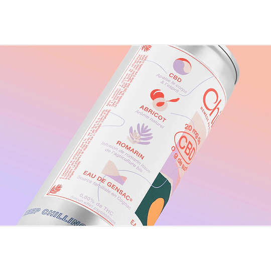 Apricot Infusion Rosemary CBD Sparkling