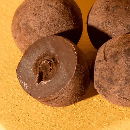 Chocolate-coated coffee beans