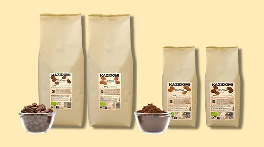 NEW: our range of organic and fairtrade certified Kazidomi coffee.