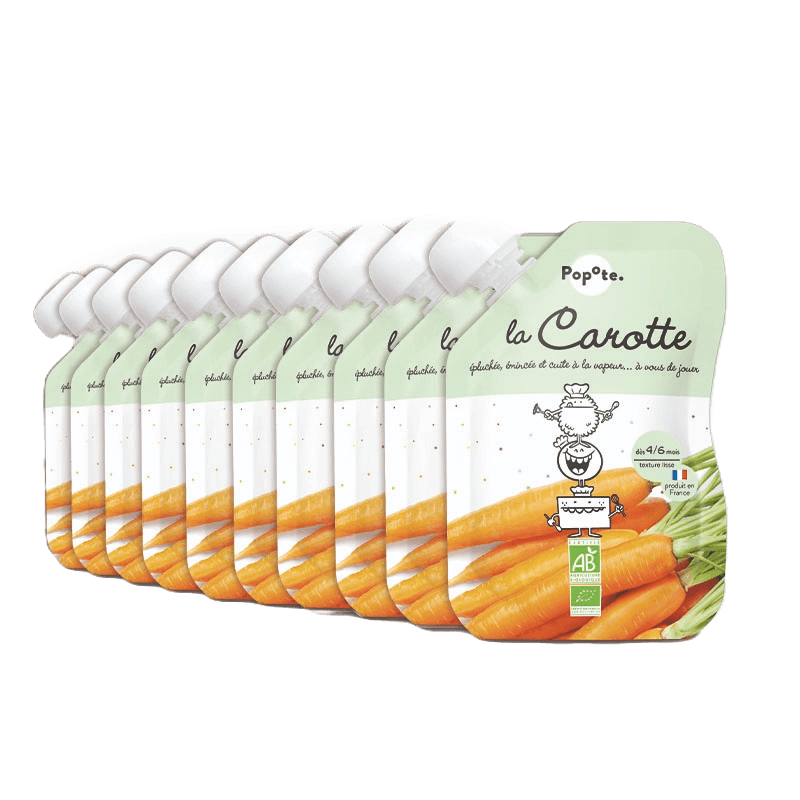 Popote -- Gourde compote carotte bio - 120 g – Aventure bio
