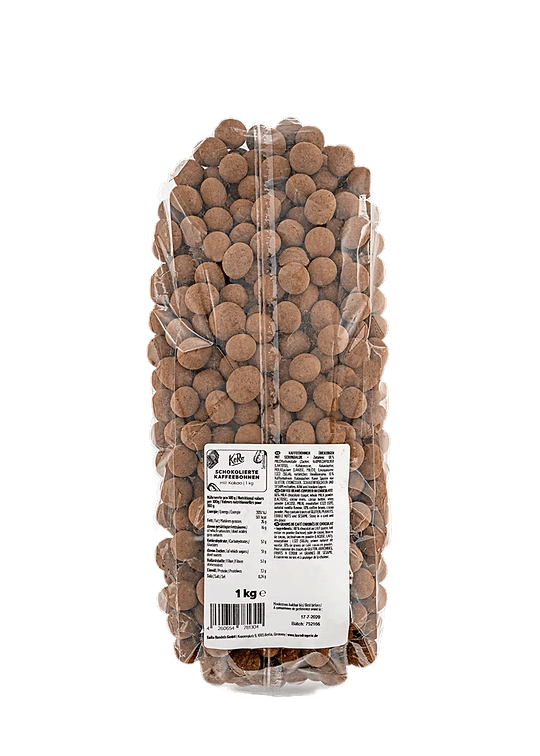 Chocolate-coated coffee beans