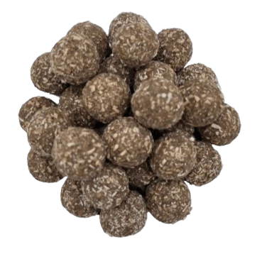 Cereals Balls Coated with Milk Chocolate and Coconut