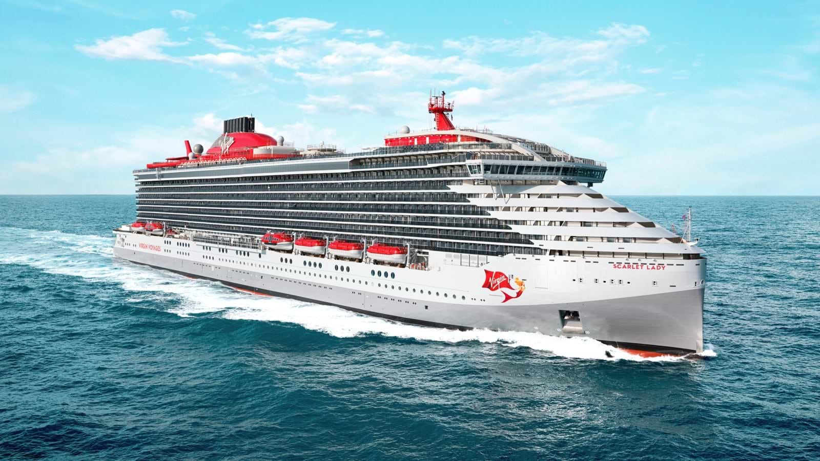 Scarlet Lady in the ocean