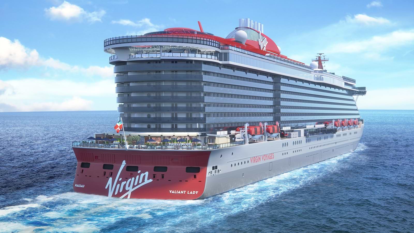 Virgin Voyages new cruise ship which plans to sail in the Mediterranean with destinations throughout Europe.