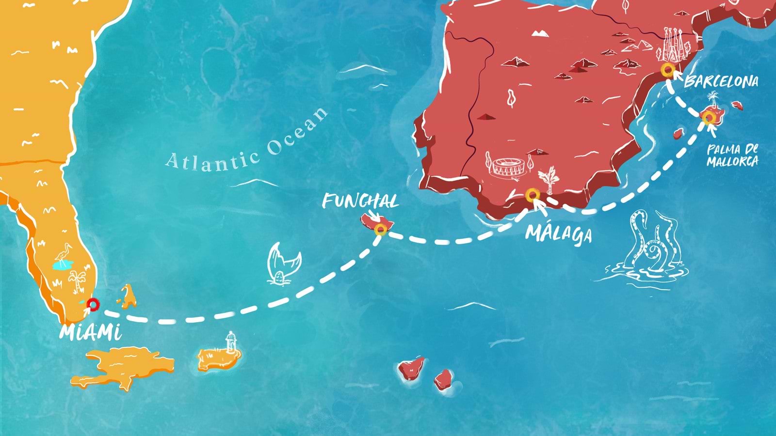 MAP Transatlantic Itinerary Miami-Med